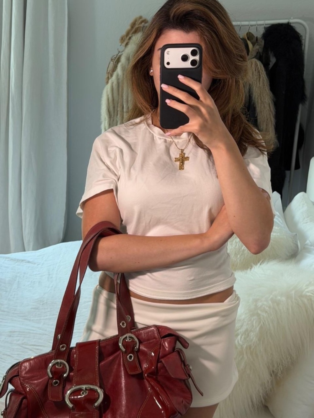 Vintage Francesco Biasia burgundy hobo shoulder bag - Picture 8 of 8